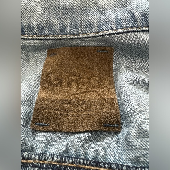 GARAGE Denim Vest - Jean - Light Blue - Button Up - Pockets - Distressed -  XS - Picture 2 of 9